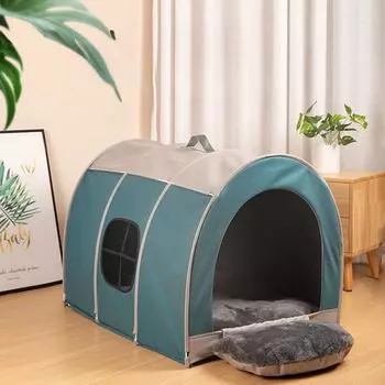 Собачья будка теплая большая зимняя клетка для собак для дома и улицы палатка для собак универсальная будка для домашних животных на все сезоны M