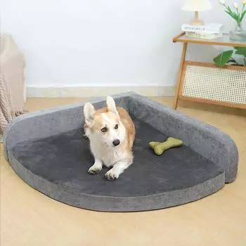 Собачья будка, теплая зимой, съемная и моющаяся, кровать для собак, диван для собак, зимний коврик, спальный коврик, универсальный для всех сезонов, будка для кошек, товары для животных M67*67*18cm