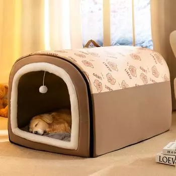 Собачья будка, утолщенный домик для собак, съемный и моющийся коврик для большой собаки, зимний теплый коврик для большой собаки, собачий матрас, коврик для домашнего животного S-35*30*30cm
