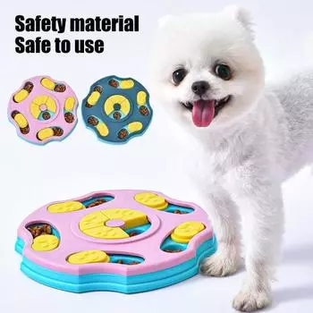 Собачья головоломка Slow Feeder интерактивная головоломка с едой игрушка-лакомство для домашних животных миска для медленного поедания для собак и кошек дрессировка розовый