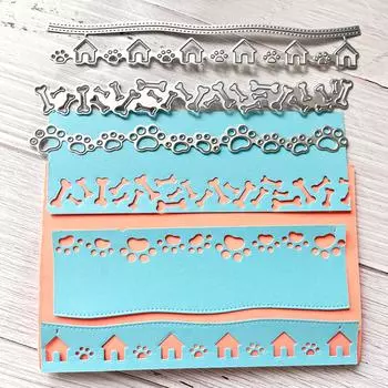 Собачья лапа, металлические штампы, DIY ремесло, углеродистая сталь, шаблон для тиснения, трафарет для скрапбукинга, форма для высечки карт
