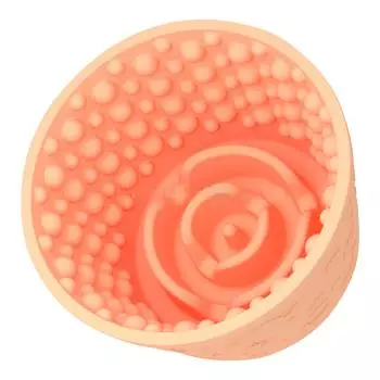 Собачья миска для лизания, коврик для снятия беспокойства с морозильной камерой, нескользящая силиконовая миска для медленного кормления с лизуном для маленьких собак One Size