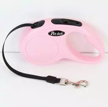Собачья веревка Маленький и средний автоматический собачий поводок Взрывозащищенный 3/5 метров питомец телескопический поводок 3 meters paper card розовый