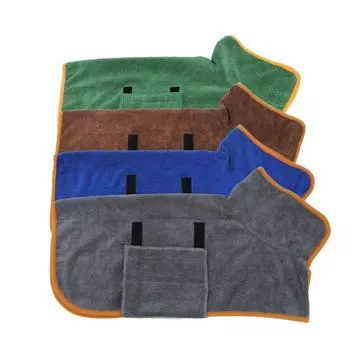 Собачий халат, полотенце, банный халат, сушилка для домашних животных, одежда, впитывающее пляжное полотенце для маленьких и больших собак, для кошек, супербыстросохнущие принадлежности для собак XS кофейный