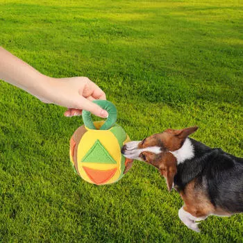 Собачий мячик для нюхательного табака интерактивная развивающая игрушка от скуки милые навыки прятаться и добывать еду зелёный