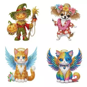 Собака акриловые алмазные картины специальной формы настольные украшения набор качающаяся голова настольные алмазные художественные наборы для домашнего офиса декор