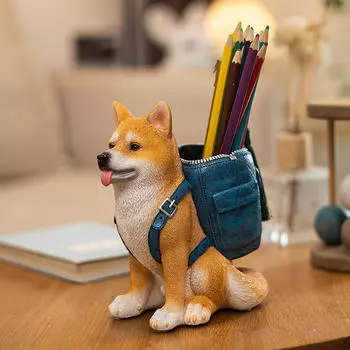 Собака держатель для ручек настольный орнамент современный декоративный подарок стол для хранения карандашей подставка животное