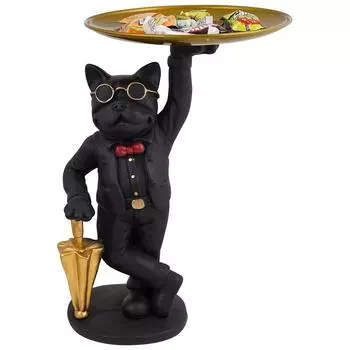 Собака Фигурка для Домашнего Декора Фигурка (10 дюймов, Черный), шелк(Смола) чёрный