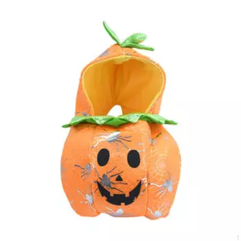 Собака Хэллоуин Тыква Косплей Костюм Веселая Одевалка для Вечеринки Китти М