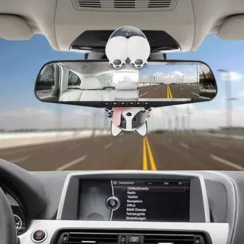 Собака качающаяся голова автомобиль зеркало заднего вида украшение авто зеркало заднего вида вешалка милый собачка качающаяся голова декор для украшения интерьера автомобиля