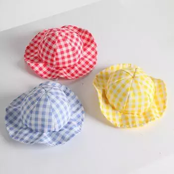 Собака Клетчатая Шляпа Лето Прохладное Украшение Домашнее Животное Маленькая Желтая Кепка Симпатичная Мода Кошка Солнцезащитный Крем S жёлтый