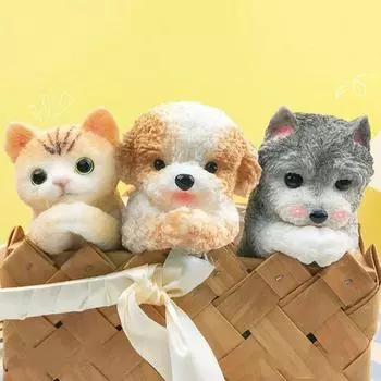 Собака Кошка Сжимаемая Игрушка Тревога Снятие Стресса Щенок Котенок Щипок Сенсорная Игрушка Дети