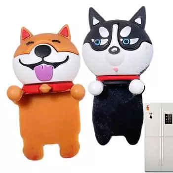 Собака кукла для телефона силиконовая 3D лежащая собака форма кукла для планшета 2 шт. аксессуары для салона автомобиля мультфильм многофункциональный декоративный United States