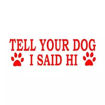 Собака Лапа Буквы Забавный Автомобиль Тело Окна Светоотражающие Наклейки Декор чёрный