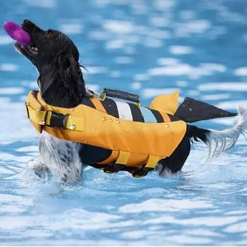 Собака Летний Купальник Милый Мультяшном Стиле Светоотражающий Спасательный Жилет S