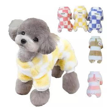 Собака Маленькая и средняя Домашняя собака Собака Холодная одежда, Зима, Собаки, Одежда, Одежда, Осень, Зима, D-образное кольцо в комплекте, Комбинезон, Пушистый, Одежда, Двусторонний