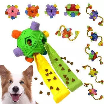 Собака нюхает мяч, нюхает лакомство, собирает пищу, головоломка, игрушка-кормушка, игрушка для тренировки носа One Size красный