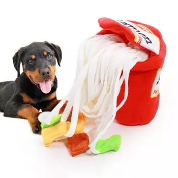 Собака Нюхательная Игрушка Забавная Лапша Форма Запах Обучение Протекающая Еда Игрушки Собака Нюхает