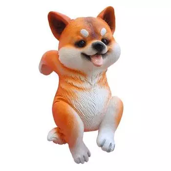 Собака Орнамент Смола Животное Собака Фигурка Бонсай Мини Растения Сад Подвесное Кашпо Декор Украшение