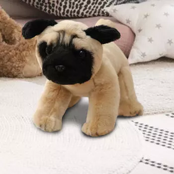 Собака плюшевая игрушка скульптура фигурки животных мягкие для спальни диван Pug