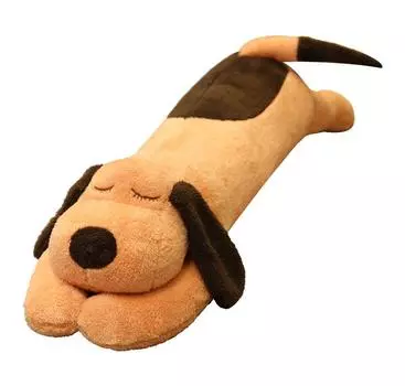 Собака плюшевая игрушка унисекс PP хлопок удобная хлопковая шерсть милая длинная подушка для дома коричневый 60 см/23.6 дюйма 60cm / 23.6in коричневый
