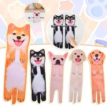 Собака подвесное впитывающее полотенце Милая собака подвесное полотенце украшение Полотенце для рук Собака украшение Любители собак (1шт) One Size