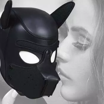 Собака Полная Голова SM Play Dog Смешная SM SM Взрослый SM SM Костюм Полная Голова Открытый Рот Голова Собаки Фэнтези Удовлетворение [Tolacos] Маска, Маска, Головной Убор, Маска,