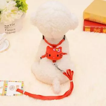 Собака Рука Держащая Веревку Собачья Цепь Собачий Поводок Ошейник Кошачья Веревка Маленький Размер Собаки Средние и Крупные Тедди Кошка Товары для Питомцев Within 2.00kg recommended for XS Red