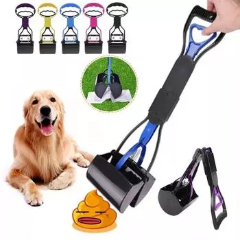 Собака с длинной ручкой, совок для домашних животных, сборщик мусора для собак и кошек, совок для сбора мусора, инструменты для чистки мусора, товары для домашних животных, 60 см чёрный