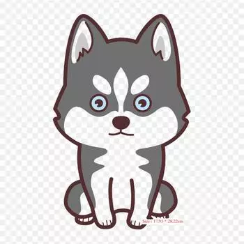 Собака сибирский хаски щенок термопереносная печать виниловые нашивки наклейки для одежды DIY аппликации моющиеся нашивки