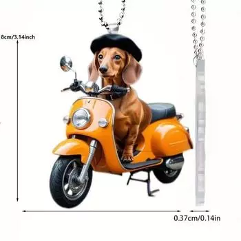 Собака Яркий Акриловый Автомобильный Аксессуар Милый Подвеска на Зеркало Заднего Вида Для Украшения Автомобиля Интерьер StyleA