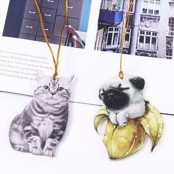 Собака Зеркало заднего вида Животное Акриловый кулон Автомобильный акриловый кулон Кошка Автомобильный кулон Автомобильное подвесное украшение E