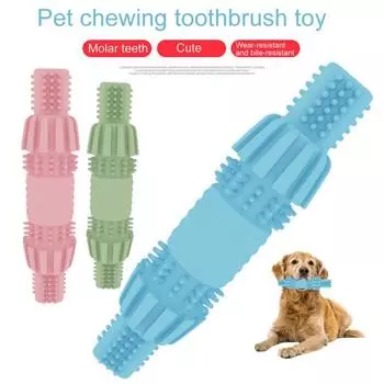 Собака жевательная игрушка для чистки зубов, массаж десен, многофункциональная шлифовальная палочка для домашних животных, игрушка для прорезывания зубов небесно-голубой