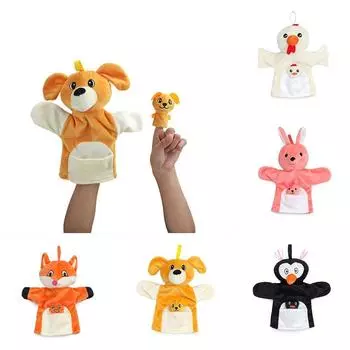 Собака Животное Марионетка Плюшевая Детская Плюшевая Перчатка Мультяшная Детская Ручная Марионетка Малыш Dog