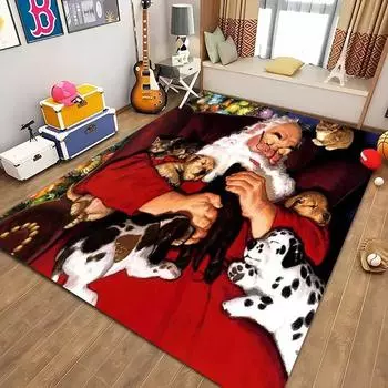 Собаки 3D HD Печать Ковры для дома Гостиные Детские Спальня Диван Коврик для двери Кухня Напольный коврик Противоскользящий Декор Коврик Декор 40X60cm-16x24in