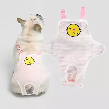 Собаки Французский бульдог Щенки Трусики Физиологические шорты Гигиенические трусики Собачьи подгузники Комбинезоны для собак pink egg L