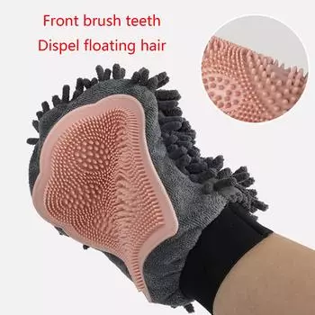 Собаки Груминг Щетки ЛинькаКомб Удаление шерсти Собаки Перчатки Собака Массаж Перчатки Собака Удаление волос Щетка Для ванн Для домашних животных Перчатка для ванны зелёный