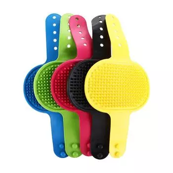 Собаки Кошки Уход Массаж Волосы Мех Товары для животных Собаки Ванна Массаж Кошки Линька Расческа Щетка Для Ванночки Для Домашних Животных розы красного