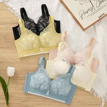 Соберите и покажите большой, без стального кольца, закройте вторичную грудь, анти-провисание, верхняя поддержка, латексный бюстгальтер, удобный средний и тонкий 32