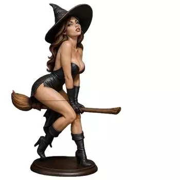 Соблазнительная Сексуальная Статуэтка Ведьмы Миниатюрное Украшение для Книжной Полки Декор на Хэллоуин Праздничный Декор