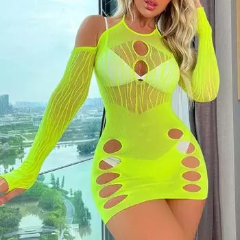 Соблазнительное женское клубное платье цвета выше колена, распутное однотонное платье чёрный