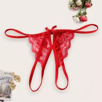 Соблазнительные тонкие стильные стринги с открытой промежностью для женщин одного размера для медового месяца One Size