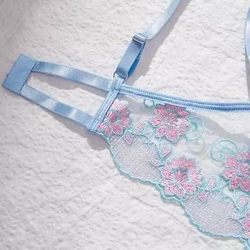 Соблазнительный прозрачный кружевной комплект бюстгальтера: Ультратонкое, Прозрачное Белье Medium