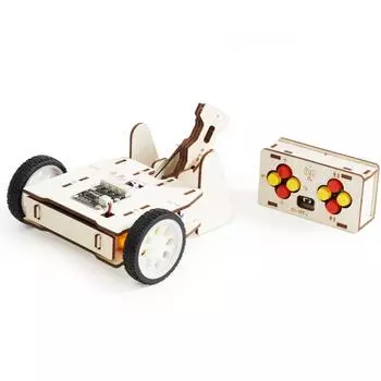 Собранная деревянная боевая машина с дистанционным управлением с вращающимся пильным диском, игровой набор