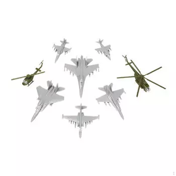 Собранная модель самолета из 8 частей 1:144 Масштаб Самолета Статическая Демонстрационная Моделирование Украшения style A