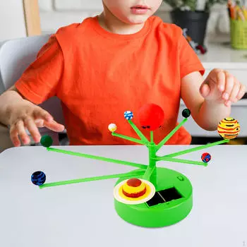 Собранная своими руками модель «Девять планет» для детей, обучающая модель с двумя источниками питания, рождественский подарок на вечеринку Painted Version