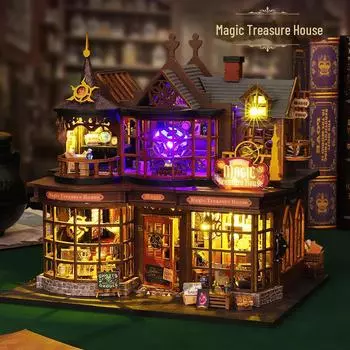 Собранная вручную модель виллы Jiate DIY Magic Treasure: Изысканный подарок для мужчин и женщин на время декомпрессии Basic Model-Chinese Version