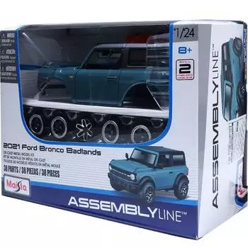 Собранный Meito Ford Broncho Bad Lands DIY A51, синяя корейская игрушка