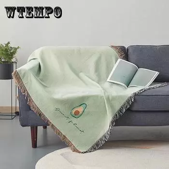 Собственный дизайн, модное вязаное одеяло с авокадо, одно одеяло, многоцелевой диван, пылезащитный чехол, чехол для волос 130*160cm