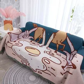 Собственный дизайн, скандинавский диван-полотенце, полностью покрытый чехол для дивана в стиле Ins, ленивый диван, подушка, чехол для дивана, двойное одеяло 130*180